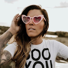 Retro Love Heart Shaped Sunglasses