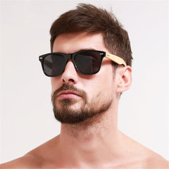 Bamboo Black Unisex Sunglasses