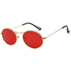 90s Yellow Oval Mini Sunglasses