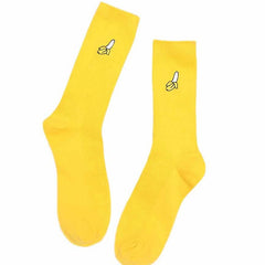 Banana Yellow Cotton Socks