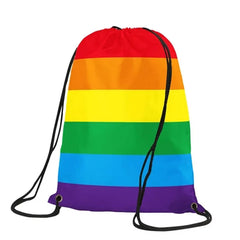 Rainbow Stride Drawstring Backpack