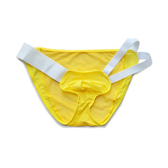 D.M Nylon Low Waist Sexy Mesh Erotic Briefs