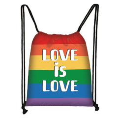 Love Is Love Pride Drawstring Bag