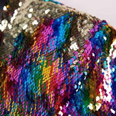 Golden Rainbow Sequins Blazer