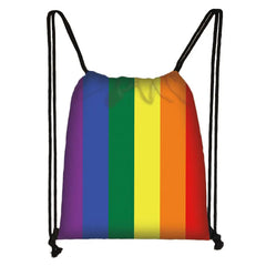 LGBT Flag Drawstring Bag
