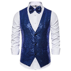 Gala Glitz Sparkling Waistcoat With Bowtie