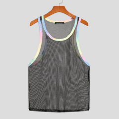 Shades Of Rainbow Sheer Tank Top