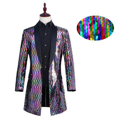 Spectral Showstopper Men's Sequin Party Coat