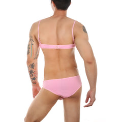 Sexy Men's Lace Trim Lingerie Set