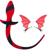 Hellish Hottie Cosplay Devil Butt Plug Tail and Ears Set
