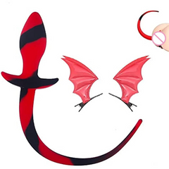 Hellish Hottie Cosplay Devil Butt Plug Tail and Ears Set