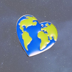 I Heart Earth Enamel Pin