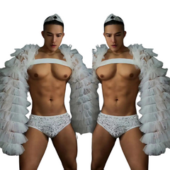 Ice Queen Fantasy White Party Outfit