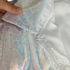 Iridescent Retro Sequin Two Piece Clubwear Set