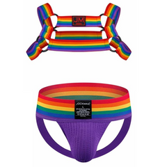 Jockmail Pride Warrior Rainbow Harness Set