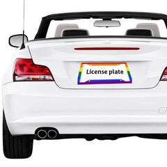 LGBT Rainbow License Plate Frame
