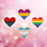 Queer Heart Enamel Pins Collection