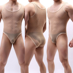 Lace Fantasy See-Through Men's One-Piece