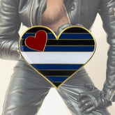 Leather Pride Heart Enamel Pin