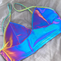 Let It Shine Reflective Crop Top