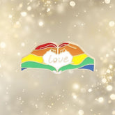 Love Rainbow Hands Enamel Pin