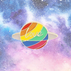 Love Planet Enamel Pin