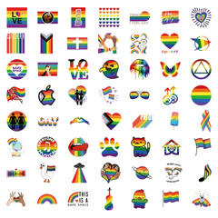 Lucky Dip Collection Of 100 Random LGBT Pride Stickers!