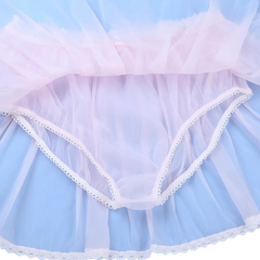 Male Pink Skirted Sissy Lace Briefs