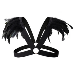 Men's Feather Decorative Harness Strap