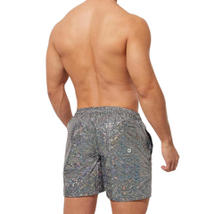 Men's Metallic Print Sequin Casual Sporty Shorts