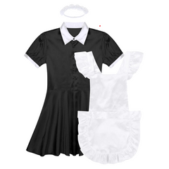 Mens French Maid Sissy Dress With Apron Set