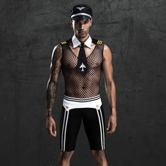 Mesh Gay Pilot Costume