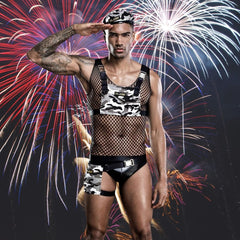 Mesh Gay US Army Costume