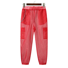 Mesh Mystique Men's Sheer Joggers With Pockets