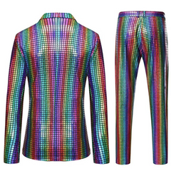 Metallic Rainbow Men's Semi-Formal Blazer