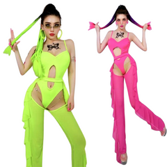 Neon Bodysuit: Sexy Female Rave Wear