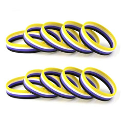Non-Binary Pride Rubber Wristband (Set Of 3)