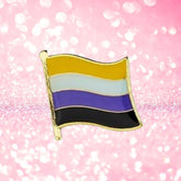 Non-Binary Flag Enamel Pin
