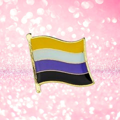 Non-Binary Flag Enamel Pin