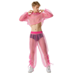 On Wednesdays We Wear Pink Crop & Pants Iconic Clubwear Set