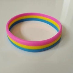 Pansexual Pride Rubber Wristband (Set Of 3)