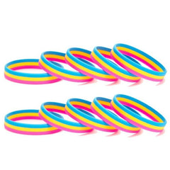 Pansexual Pride Rubber Wristband (Set Of 3)