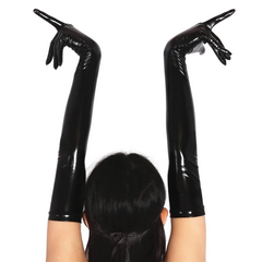 Patent Shine Pole-Dance  Gloves