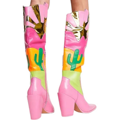 Pink Desert Cowboy Boots