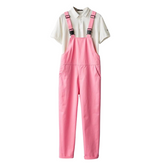 Pink Pop Adjustable Overalls