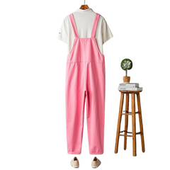 Pink Pop Adjustable Overalls