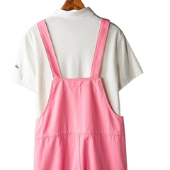 Pink Pop Adjustable Overalls
