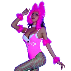 Pink Rave Fever Dream Performance Bodysuit