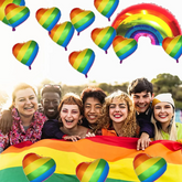 Pride Rainbow Love Foil Balloons