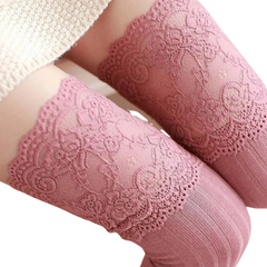 Queer-Approved Cozy Over-Knee Lace Socks